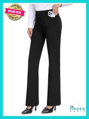 Bootcut Dress Pants for Tall Women 34 36 38 Inseam Stretch Work Trousers